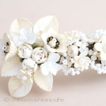 CA/仏製　お花バレッタ フラワー＆パール