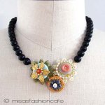 NY お花ネックレス 　パール・フラワー