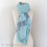 スパンコール ストール（大） アクアブルーグリーン