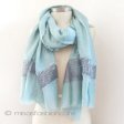 （画像用） スパンコール ストール（大） アクアブルーグリーン
