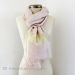 スパンコール ストール（大） ピンクベージュｘゴールド