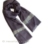 スパンコール ストール チャコール・グレー（大判）