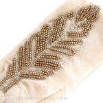 フェザー刺繍ヘアバンド