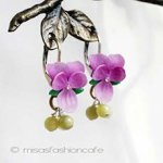 スミレのお花　ピアス