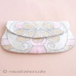 クラッチ バッグ 　 　ピーチ ｘ ピンク