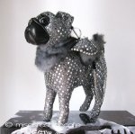 クラッチ＆ハンドバッグ 再販!パグ（ビジュー天使）