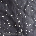 ビジュー　ストール グレー＆クリアストーン大判