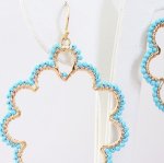 FlyingLizard　ピアス 18K ターコイズフープ