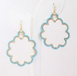 FlyingLizard　ピアス 18K ターコイズフープ