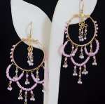 ピアスまたはイヤリング 18Kgf　ラベンダー