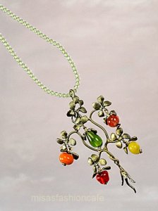 （画像用） マイケルミショー ネックレス ぺリドット Tree of life