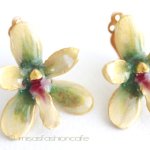 マイケルミショー 蘭の花イヤリング