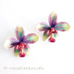 マイケルミショー 胡蝶蘭イヤリング