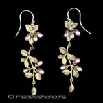 ピアス　または　クリップ 真珠ハーブ（タイムの葉）