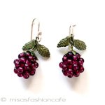 ガーネットのラズベリー ピアスorクリップ