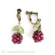 （画像用） ピアス　または　クリップ ガーネットのラズベリー