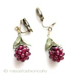 マイケルミショー イヤリング ガーネットのラズベリー