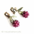（画像用） マイケルミショー イヤリング ガーネットのラズベリー