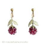 マイケルミショー イヤリング ガーネットのラズベリー