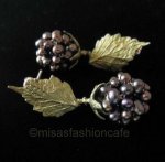 マイケルミショー　ピアス ブラックラズベリー