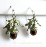 マイケルミショー ピアス 真珠のどんぐり