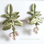 マイケルミショー イヤリング 真珠・藤の花　再販