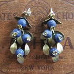 Michaud ピアス　再販 天然石のブルーベリー