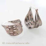 Michaud ピアス　 ピンクシルバー白樺