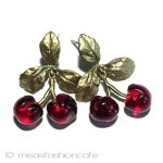 マイケルミショー　ピアス ガラスのチェリー再販