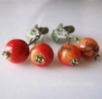 マイケルミショー ピアス 天然珊瑚のりんご