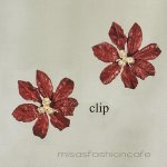 マイケルミショー イヤリング ポインセチア