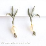 マイケルミショー 玉ネギ 真珠 ピアス