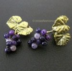 Michaud イヤリング アメジストの葡萄