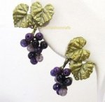 Michaud イヤリング アメジストの葡萄