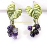 Michaud ピアス アメジストの葡萄