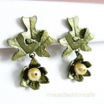 マイケルミショー ピアス 真珠・ポプラ