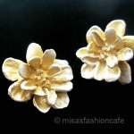 Michaud ピアス 24金 イエローローズ