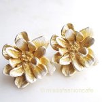 Michaud ピアス 24金 イエローローズ