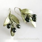 マイケルミショー ピアス 　 真珠のオリーブ