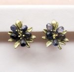 マイケルミショー イヤリング 天然石・藤の花