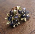 マイケルミショー イヤリング 天然石・藤の花