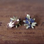 マイケルミショー イヤリング 　天然石　藤の花