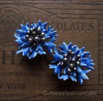 Michaud イヤリング ブルーコーンフラワー