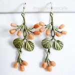 ピアス　または　クリップ 珊瑚のいちご　再販！