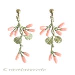 マイケルミショー イヤリング 天然珊瑚サンゴの苺