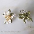 （画像用） マイケルミショー ピアス 　オレンジの花　真珠