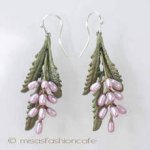 Michaud ピアス　 　真珠のラベンダー