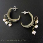 Michaud フープピアス　　 真珠のすずらん