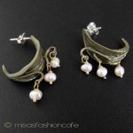 Michaud フープピアス　　 真珠のすずらん