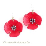 マイケルミショー　ピアス 　真珠・ポピー